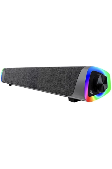 Mikado MD-SBT26 Soundbar Gri/siyah 3W*2 1800mah Fm/tf Card Led Işıklı Bluetooth 
Speaker Hoparlör Md-Sbt26 ürün görseli 1