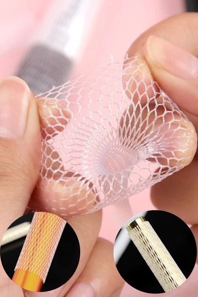 Mucit Home Makyaj Fırçası Koruyucu Far Allık Kontür Eyeliner Fırça Malzemeleri Ürünleri Koruyucu File Kapak Örgü Kılıf Set 20li ürün görseli 1