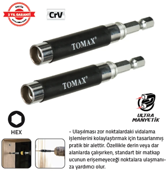 BORULU BİTS UZATMA ADAPTÖRÜ 80 mm (5 Adet) ürün görseli 1