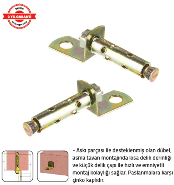 ASMA TAVAN DÜBELİ M 6 x 45 mm (100 Adet) ürün görseli 1