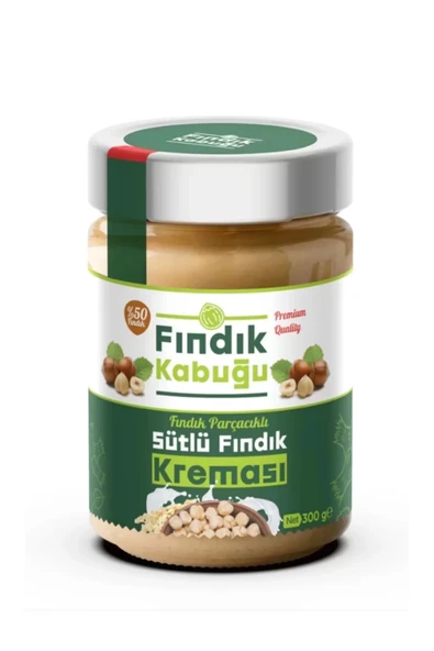 Fındık Kabuğu Parçacıklı Sütlü %50 Fındık Kreması 300 gr ürün görseli 1