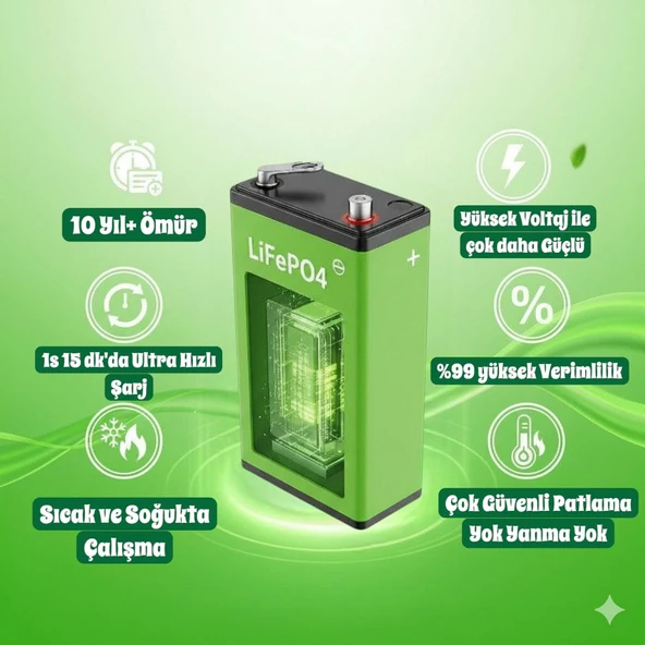 SE-03 Uyumlu LİFePO4 Batarya (SMART BLUETOOTH'lu) - Resim 4