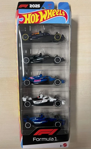 Hot Wheels Formula 1 5'li Set Yeni 2025 Araçları Mercedes, Red Bull, Alpine, Haas, Williams ürün görseli 1