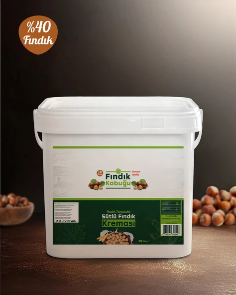 Fındık Kabuğu %40 Fındık Parçacıklı Fındıklı Sütlü Krema 10 Kg ürün görseli 1