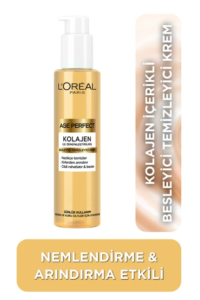 L'Oreal Paris Age Perfect Kolajen İle Zenginleştirilmiş Besleyici Temizleyici Krem ürün görseli 1