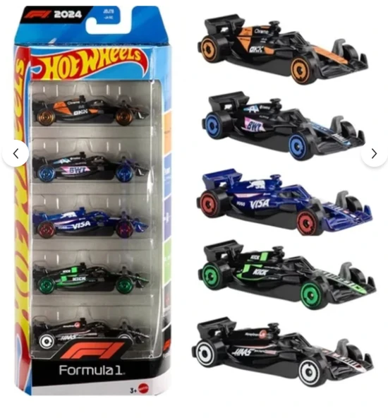 HOT WHEELS Formula 1 2024 Araba Seti 5 li Lisanslı Model Araç ürün görseli 1