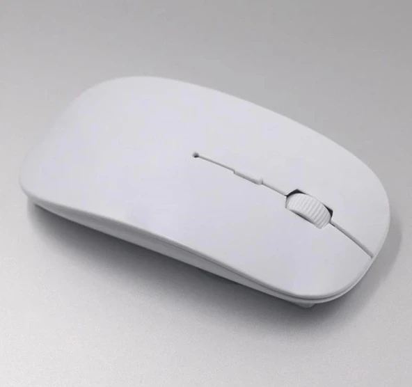 Ultra İnce Usb Bilgisayar Pc Dizüstü Masaüstü Kablosuz Mouse (beyaz) ürün görseli 1