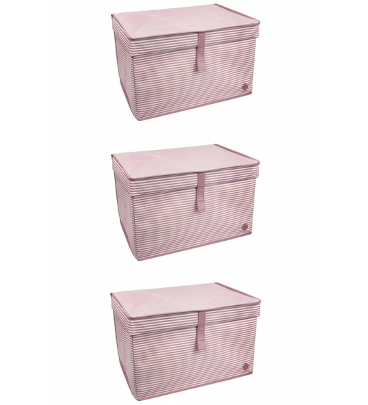 Çok Amaçlı Düzenleyici Kutu Organizer Cırt Cırtlı Hurç Mega Plus Boy 40cm X 30cm X 70cm (3 Adet) ürün görseli 1