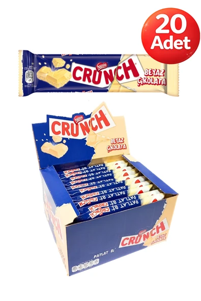 Nestle Crunch Pirinç Patlaklı Beyaz Çikolata 31.5 gr 20'li Paket ürün görseli 1
