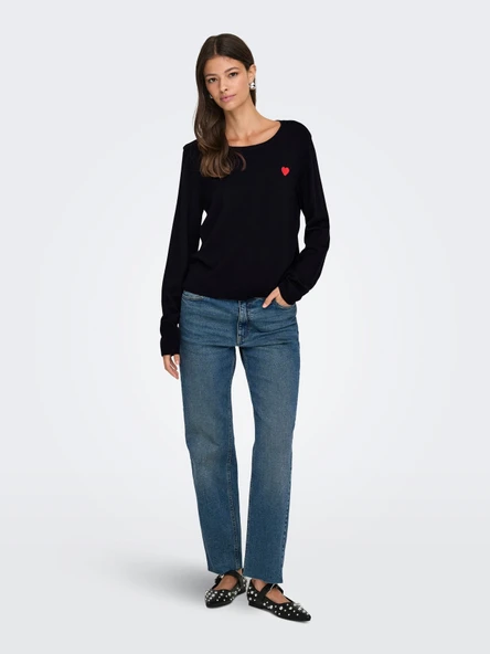 15363326 JDYKATE L/S O-NECK EMB. PULLOVER KNT - Resim 6