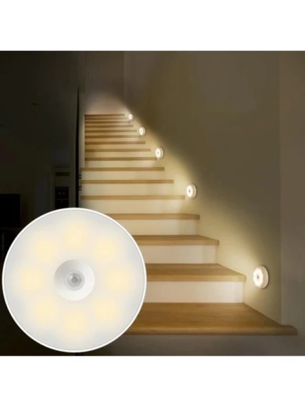 V-009 Hareket Sensörlü Usb Şarjlı Led Işık Lamba-oda, Mutfak, Salon Ve Merdiven Işıklandırma ürün görseli 1