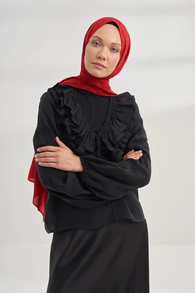 Armanda Cotton Monogram Geometrik Desen Şal 3120 ürün görseli 1