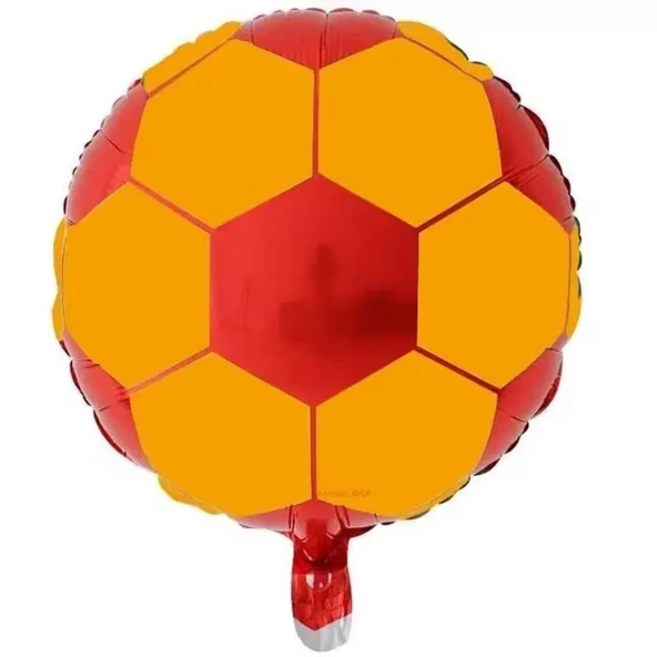 Taraftar Baskılı Sarı Kırmızı Futbol Topu Folyo Balon 1 Adet ürün görseli 1
