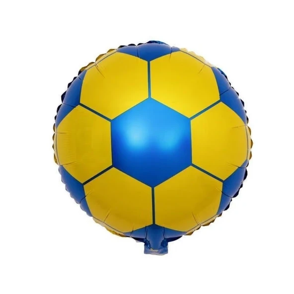 Taraftar Baskılı Sarı Lacivert Futbol Topu Folyo Balon 1 Adet ürün görseli 1