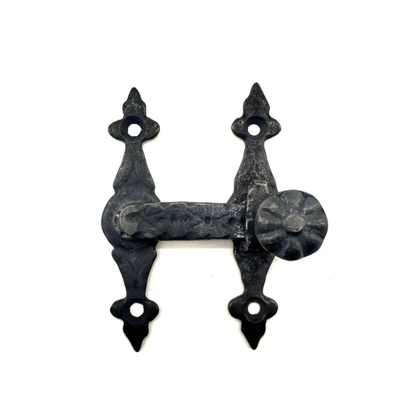 Antika Tarz Dekoratif Pirinç Kapı, Pencere Mandalı - 82x65 Mm, Oksit ürün görseli 1