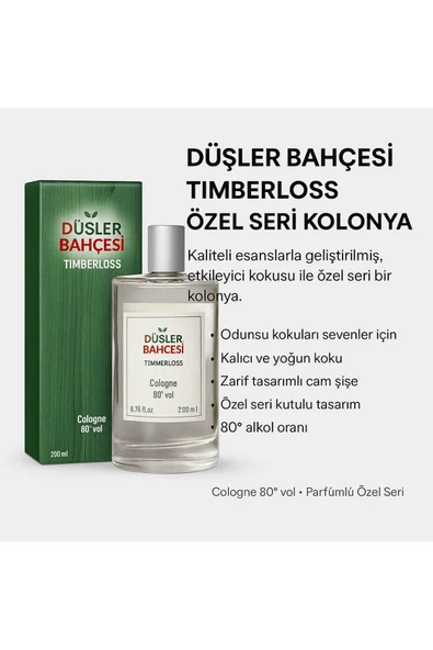 düşler bahçesi KOLONYA (200 ML) ( ÖZEL SERİ TIMBERLOS ) ürün görseli 1