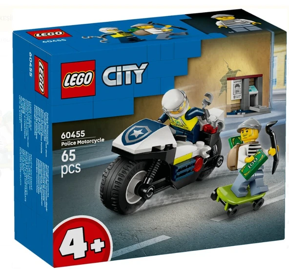 Lego City Polis Motosikleti Takibi 60455 ürün görseli 1