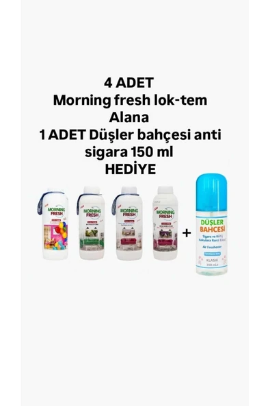 MORNİNG FRESH lok-tem Konsantre Genel Temizlik 1 lt.x 4 ve anti sigara hediye ürün görseli 1