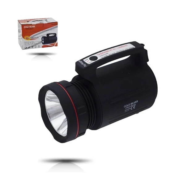 Gs-8006 Parlak Ledli Taşınabilir Şarj Edilebilir El Feneri 15w ürün görseli 1