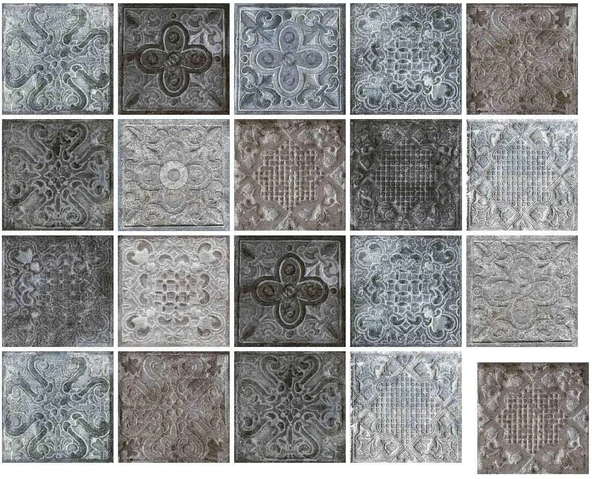 200X200 PALMIRA ANTRASIT MIX DEKOR FON-NOKTALI - 1 kutu 0.76 m2 ürün görseli 1