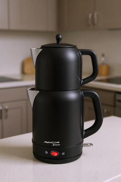 Fresco 2'si 1 Arada Paslanmaz Çelik Çay Makinesi & Su Isıtıcı Kettle ürün görseli 1