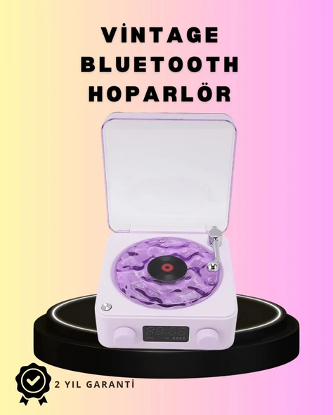 Bluetooth Retro Pikap Hoparlör – Projektörlü Gece Lambası ürün görseli 1