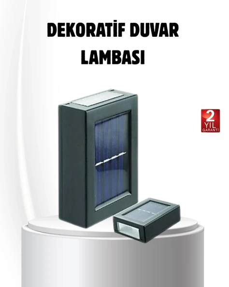 Solar Güçlü 6 Led Dış Mekan Lambası – Otomatik Aç/kapa Işık Sensörlü Aydınlatma ürün görseli 1