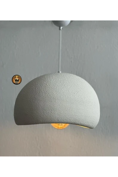 ışıksan aydınlatma Petra Doğal Taş Efektli 30 CM ÇAP Modern Beton Avize ürün görseli 1