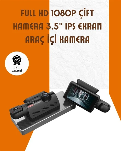 Araç İçi Ve Ön Kameralı 3 İnç Ips Ekranlı Full Hd Güvenlik Kamerası ürün görseli 1