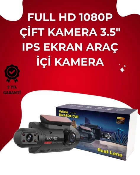 Otomatik Kayıtlı Full Hd Araç Kamerası – Döngüsel Kayıt Ve Hareket Algılama ürün görseli 1