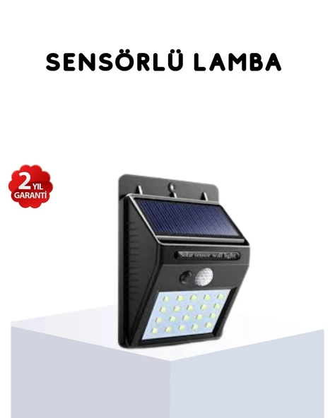 Solar Güneş Enerjili Hareket Sensörlü 4 Taraflı Bahçe Lambası – Ip65 Su Geçirmez, 100 Led ürün görseli 1