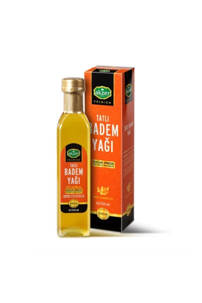 Akzer Tatlı Badem Yağı Soğuk Press 250cc ürün görseli 1
