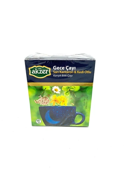 gfood Akzer Gece Çayı Sarı Kantaron Ve Kedi Otlu 90g 1.5gx60 ürün görseli 1