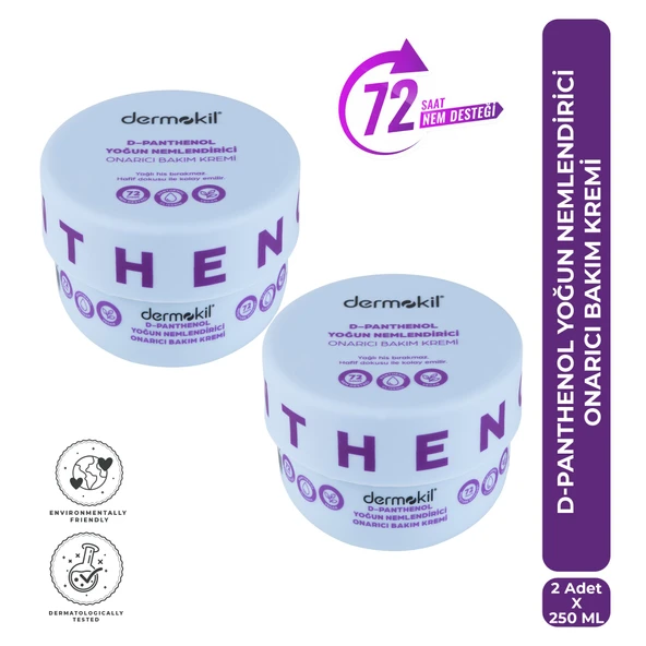 Dermokil D-Panthenol Yoğun Nemlendirici Onarıcı Bakım Kremi 250 ml x 2 Adet ürün görseli 1