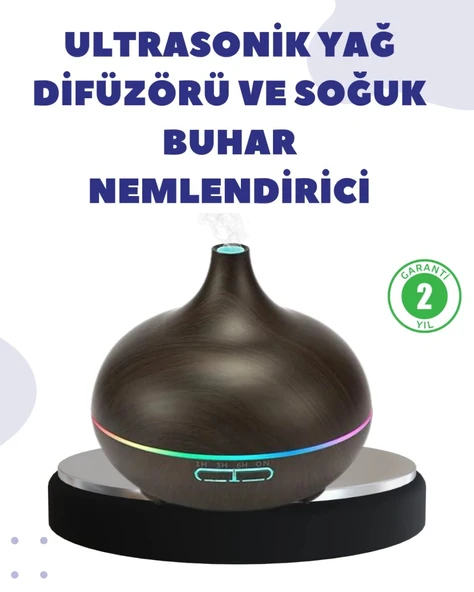Bn01 Uçucu Yağ Uyumlu Renkli Led Işıklı Nemlendirici ürün görseli 1