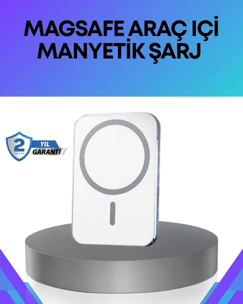 360° Döner Başlıklı Magsafe Araç Telefon Tutucu Hızlı Şarjlı ürün görseli 1