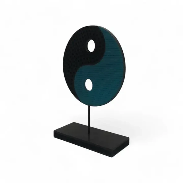Ying Yang Mavi Siyah Ev Dekoru Küçük - Resim 3