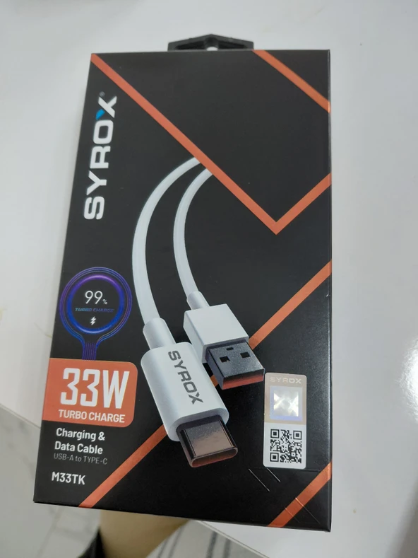 Syrox M33TK 33W USB to Type-c Kablo ürün görseli 1
