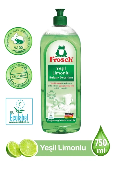 Frosch Bulaşık Deterjanı Yeşil Limonlu 750 ml ürün görseli 1
