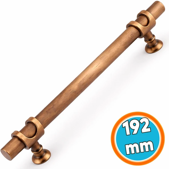 Mobilya Çekmece Dolap Kapak Kulpu Paslanmaz Dayanıklı Tasarım Kulpları 192 mm Soft Antik Metal ürün görseli 1