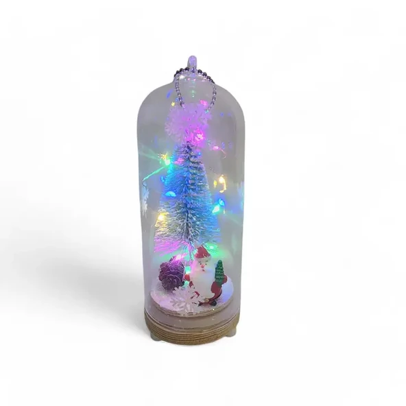 Yılbaşı Işıklı Noel Baba Fanus ürün görseli 1
