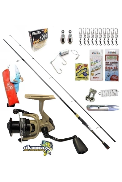 Okuma Outrax 3000 274cm 10-35gr Daiwa Rs Karbon Kıyı Spin Olta Takımı Seti ürün görseli 1