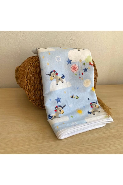 Flanel ( Pazen ) Bebek Battaniyesi 100x115 - Çift Taraflı ürün görseli 1