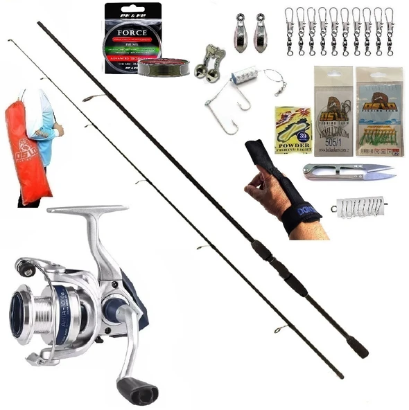 Aria 4000 Remixon Double Black 270cm 20-40gr Kıyı Spin Olta Takımı Seti ürün görseli 1