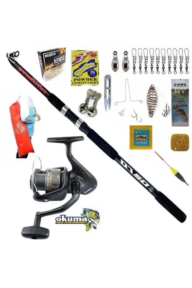 Okuma Revenger Rv-65 360cm 100-300gr Anaconda Profesyonel Sazan Kıyı Olta Takımı Seti ürün görseli 1
