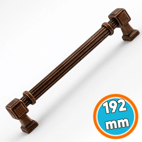 Metal Kulp Mobilya Çekmece Mutfak Dolabı Dolap Kulpları Lüks Kulb Çizgili Antik Bakır 224 mm 22.4 cm ürün görseli 1