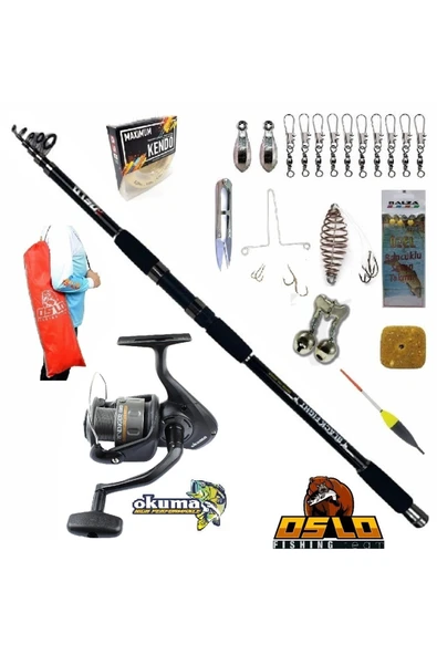 Revenger Rv-65 Oslo Black Fight 360cm 100-200gr Profesyonel Surf Sazan Kıyı Olta Takımı Seti ürün görseli 1