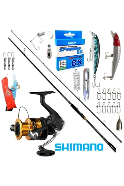 Shimano Fx 3000 274cm 8-42gr Zen Pro Karbon Rapala Maket Balık Spin Olta Takımı Seti ürün görseli 1