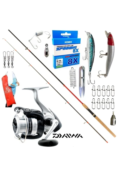 Remixon Red Zoom Karbon 270cm 10-35gr Daiwa Strikeforce 2500 B Maket Balık Spin Olta Takımı Seti ürün görseli 1
