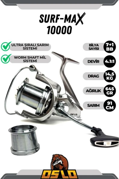 Surf Max 10000 Surf Olta Makinesi (Yedek Kafalı) ürün görseli 1
